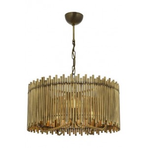 METAL ANTIQUE COLOR AND CHROME CHANDELIER 50 CM DIAMETER LOAD: 80 CM